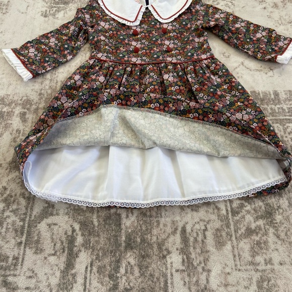 La Coqueta 6Y Floral Dress with White Collar - Picture 8 of 12